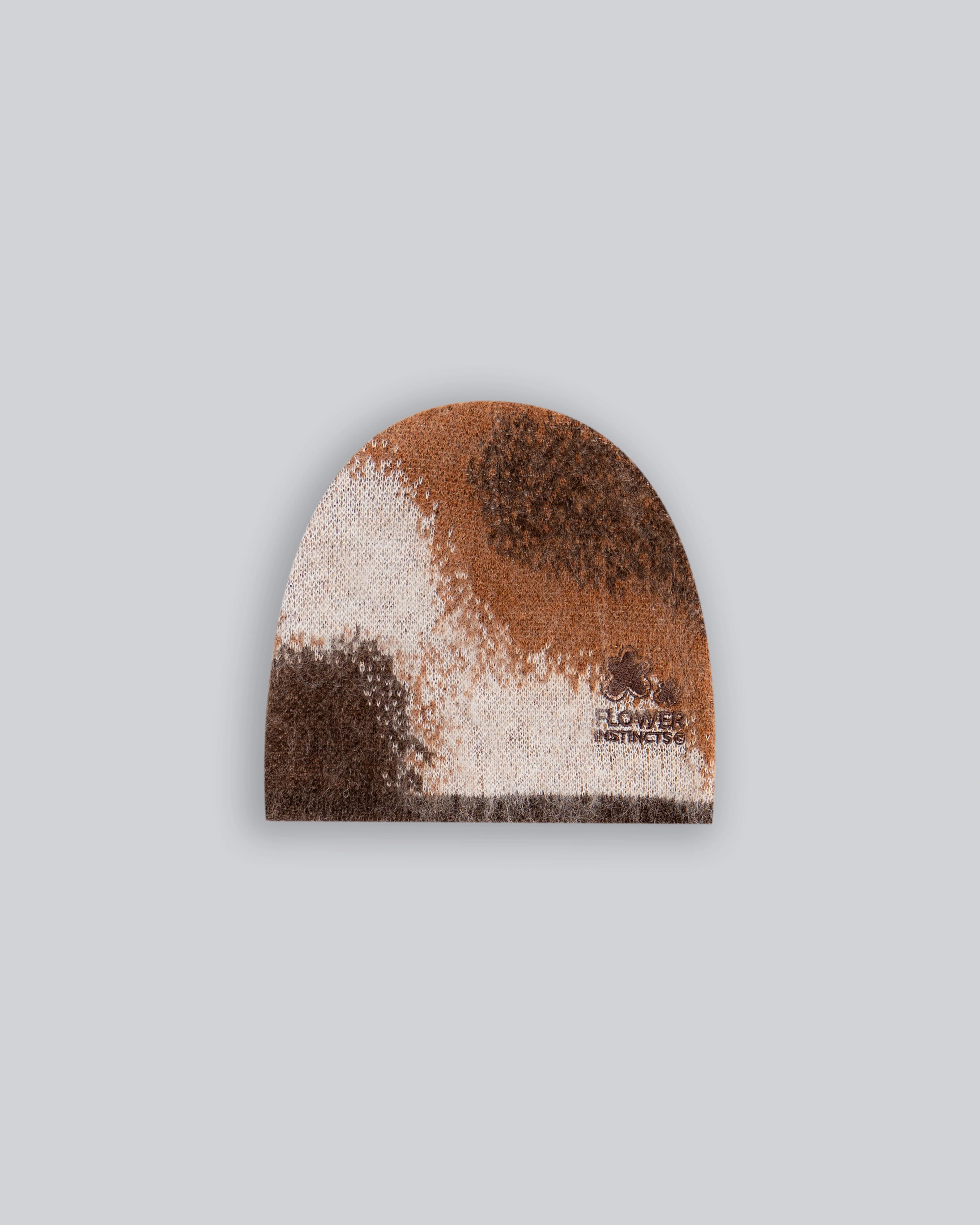 Flower Beanie Brown