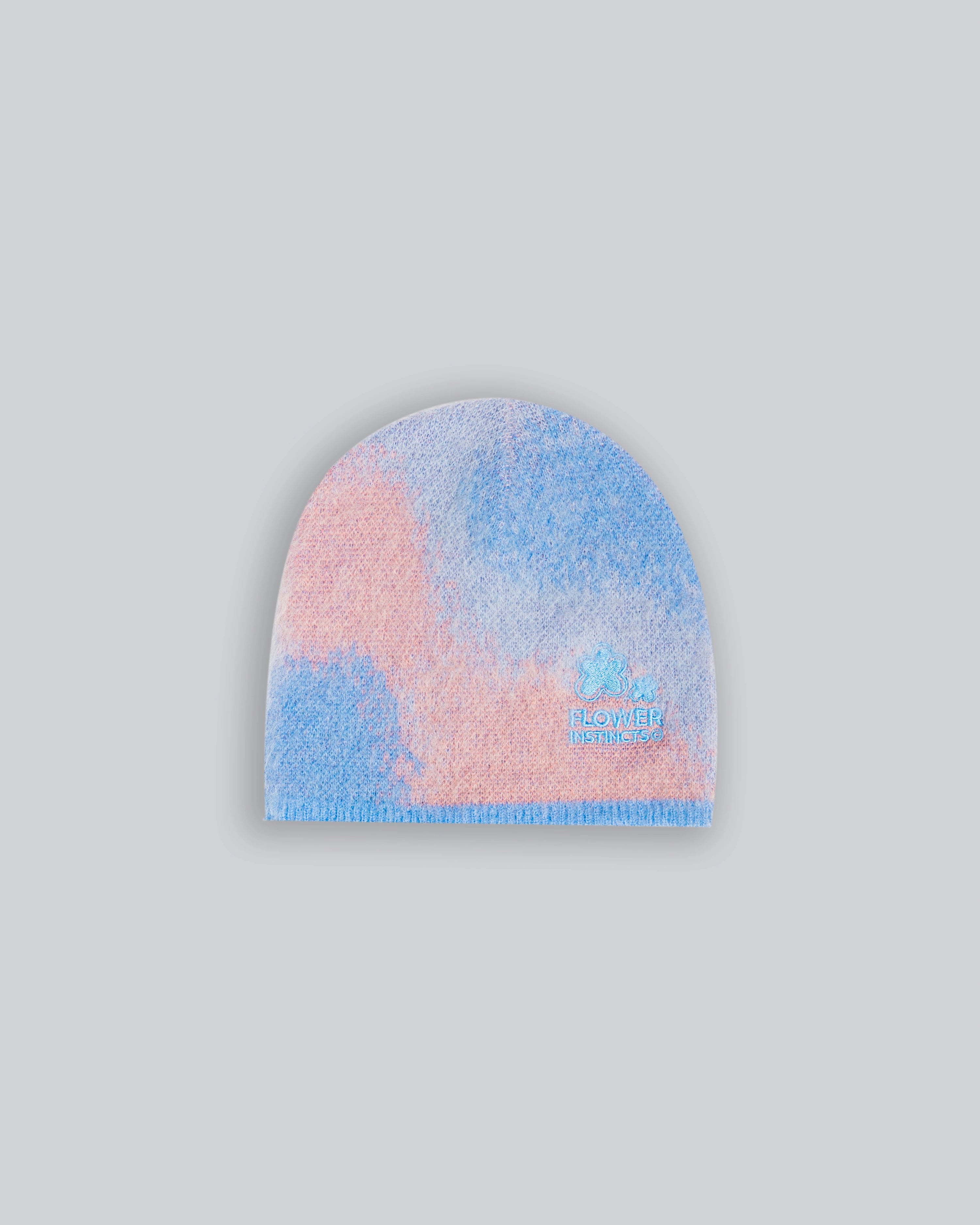 Flower Beanie Pink & Blue