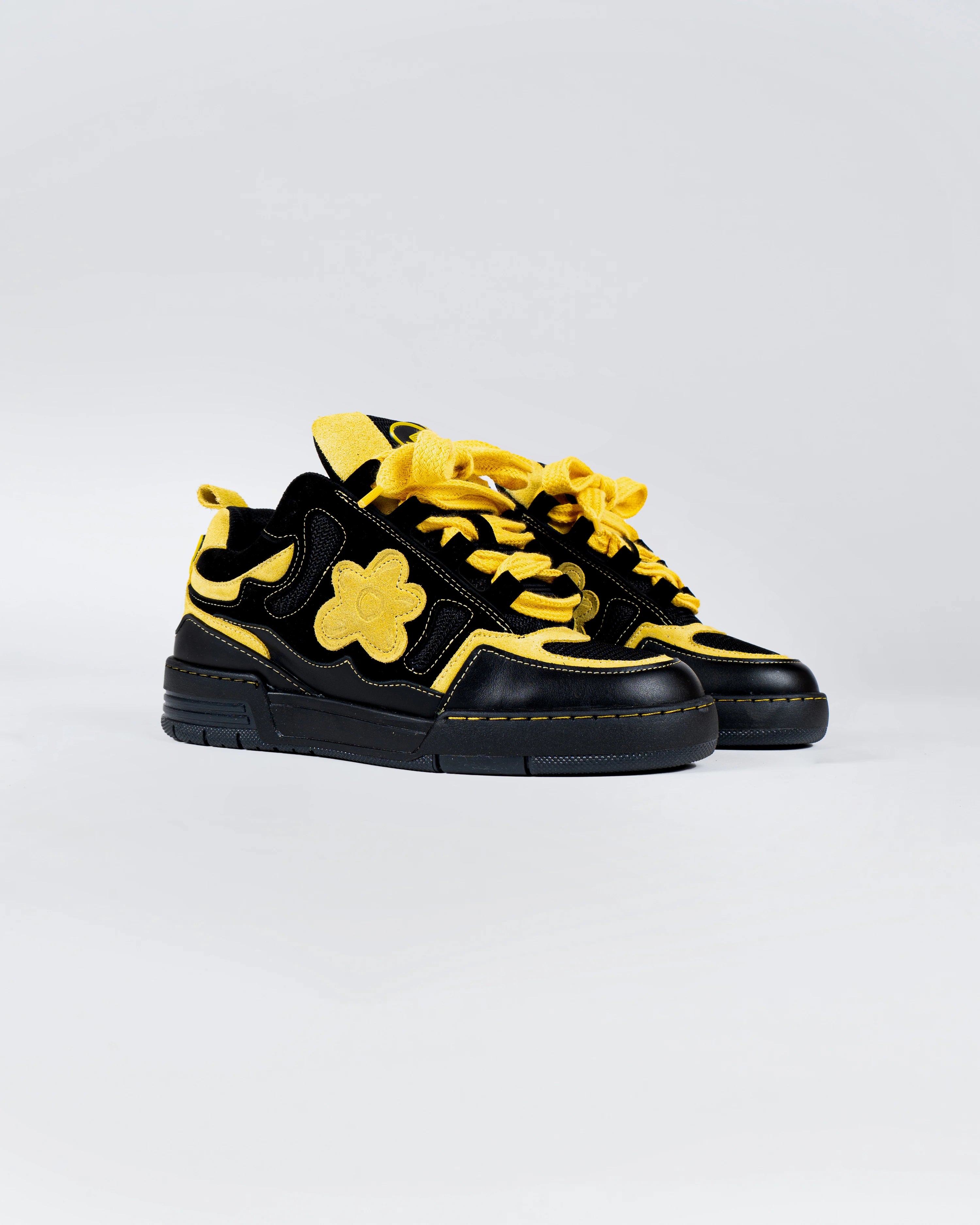 Black Yellow Motor Sneakers